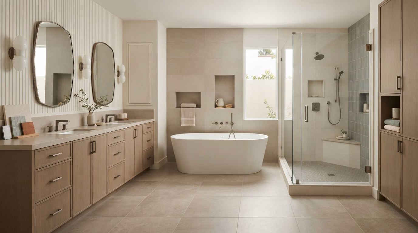 Bathroom styles for Orange County homes.