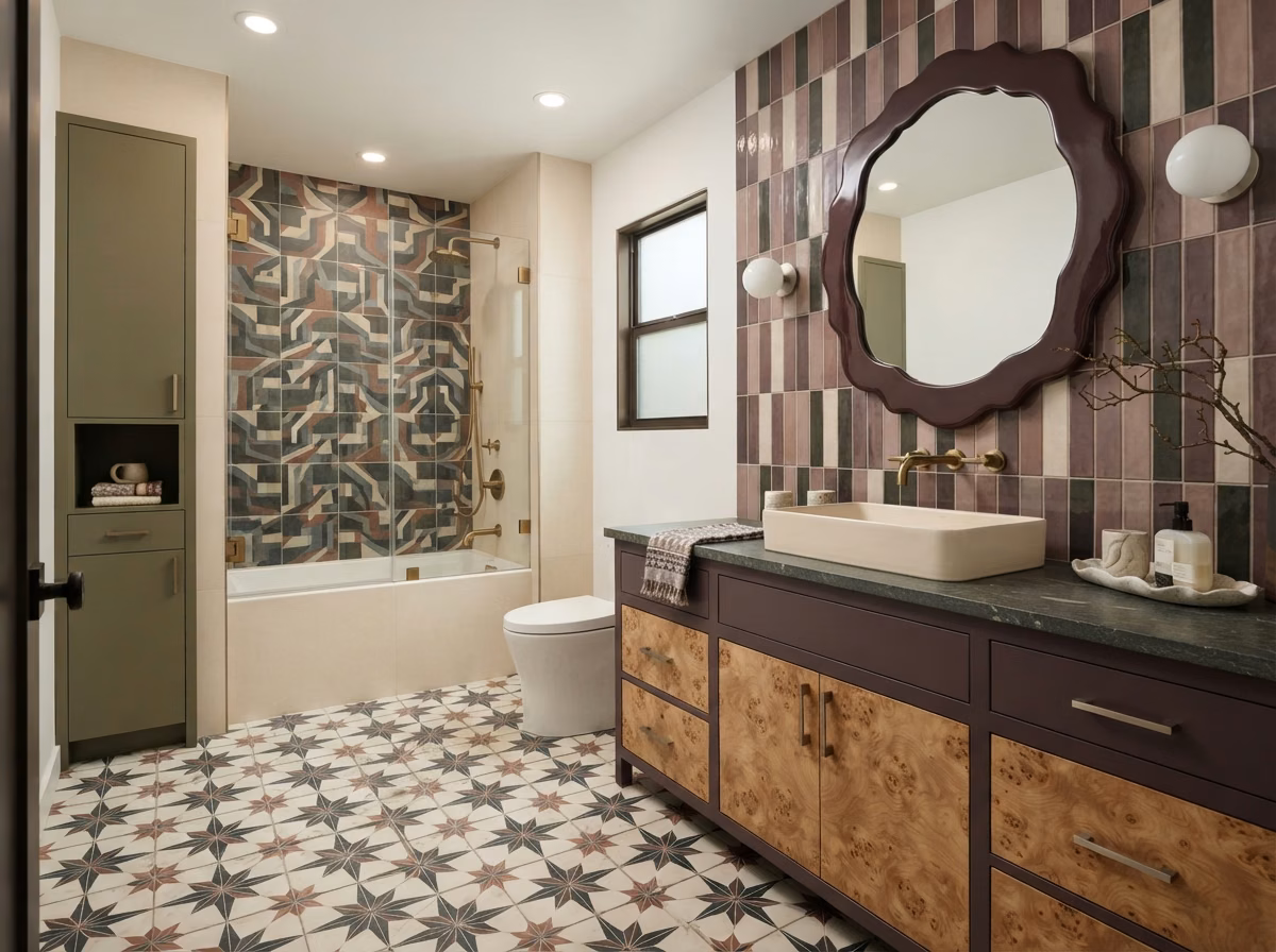 Eclectic Bathroom in Orange County.