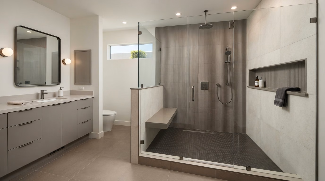 Custom Walk in Shower Irvine in Orange County.