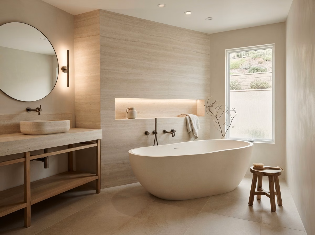 Freestanding Tub Install Laguna Beach in Orange County.