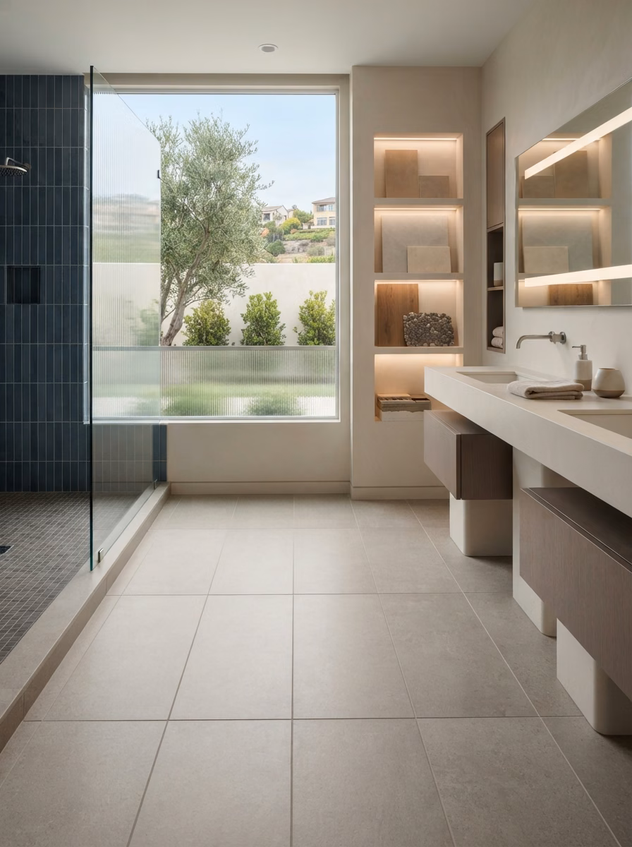 Bathroom Flooring FAQ in Orange County.