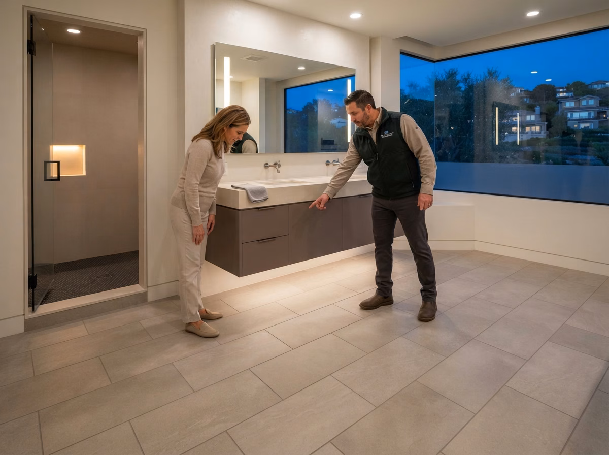 Bathroom Flooring Process Right | Orange County Bathroom Flooring Process Right in Orange County.