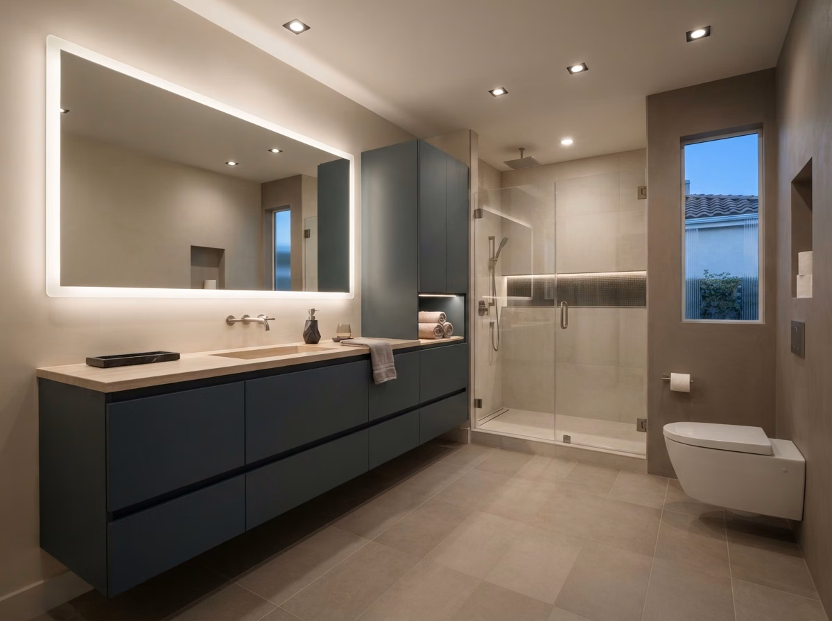 Backlit LED Mirrors in Orange County.