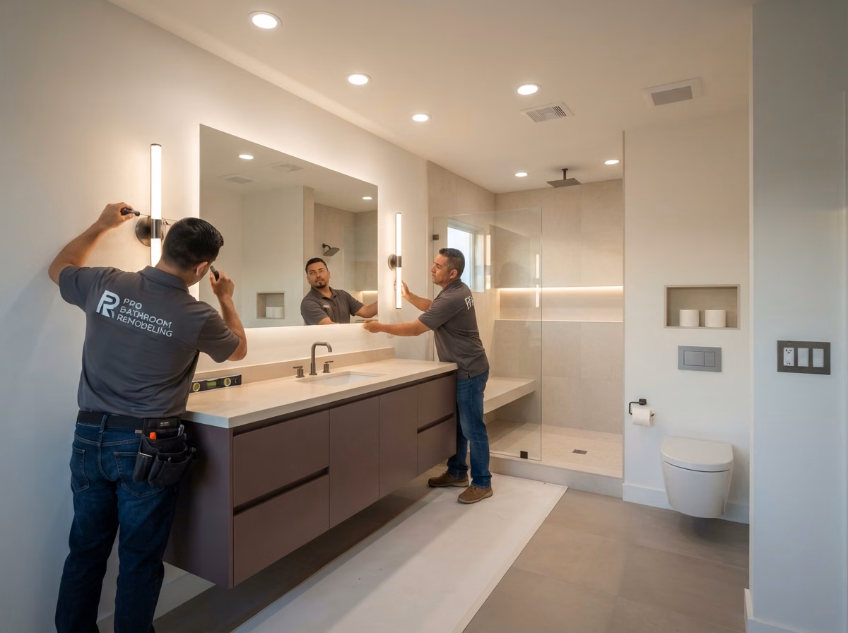 Fixture Installation Process Lighting in Orange County.