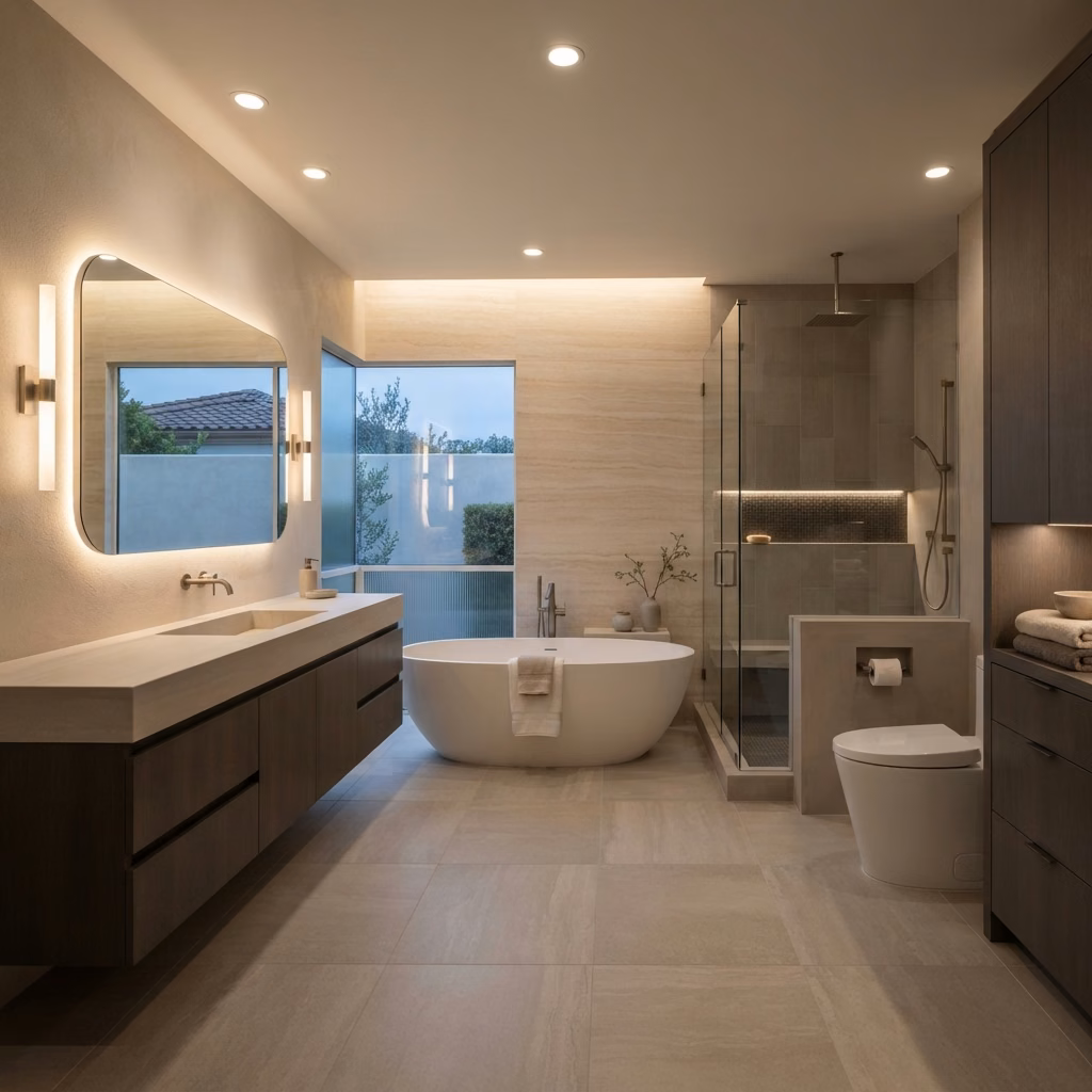 Luxury Spa Inspired Lighting in Orange County.