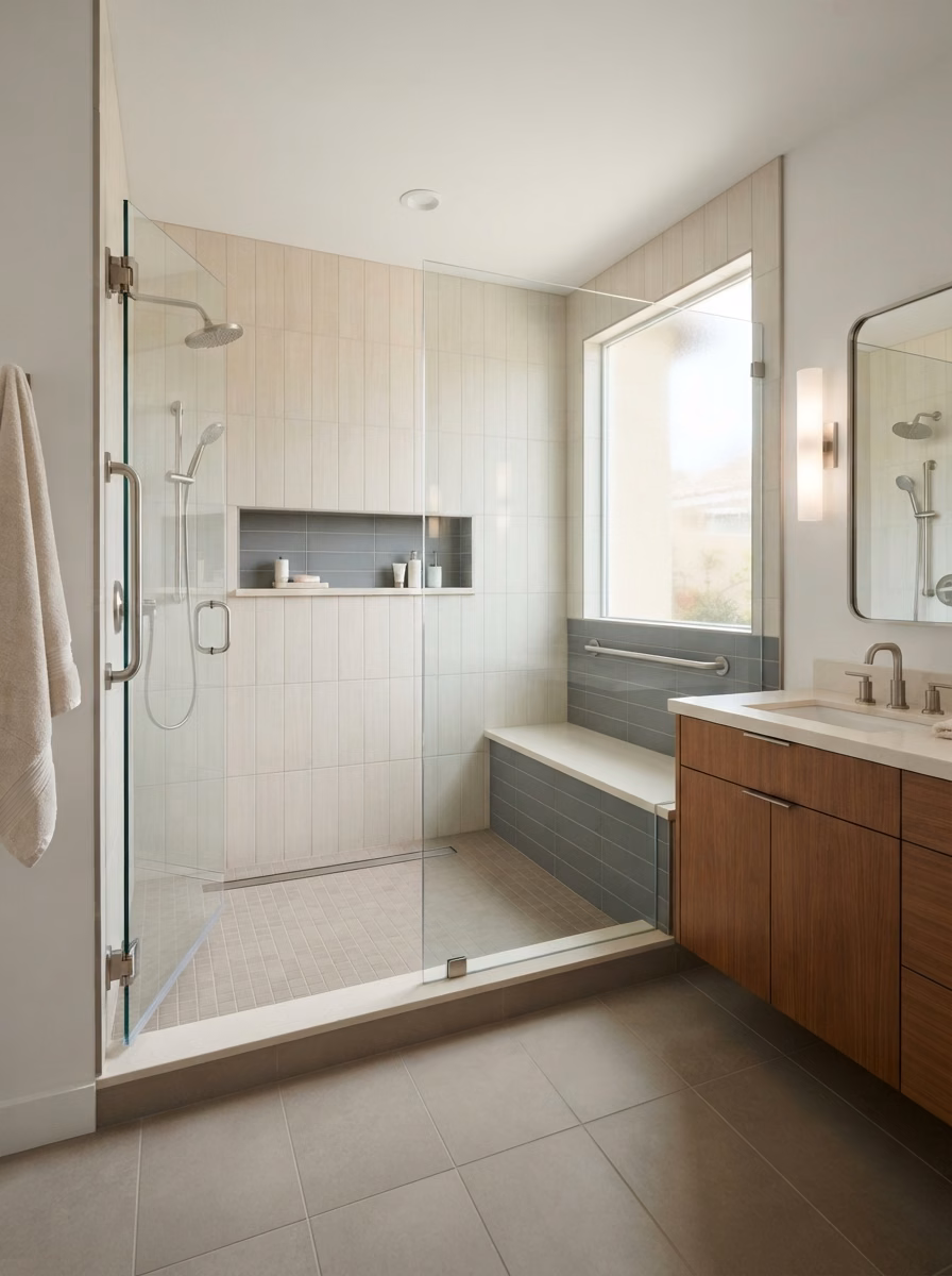 Accessible Shower Mission Viejo in Orange County.