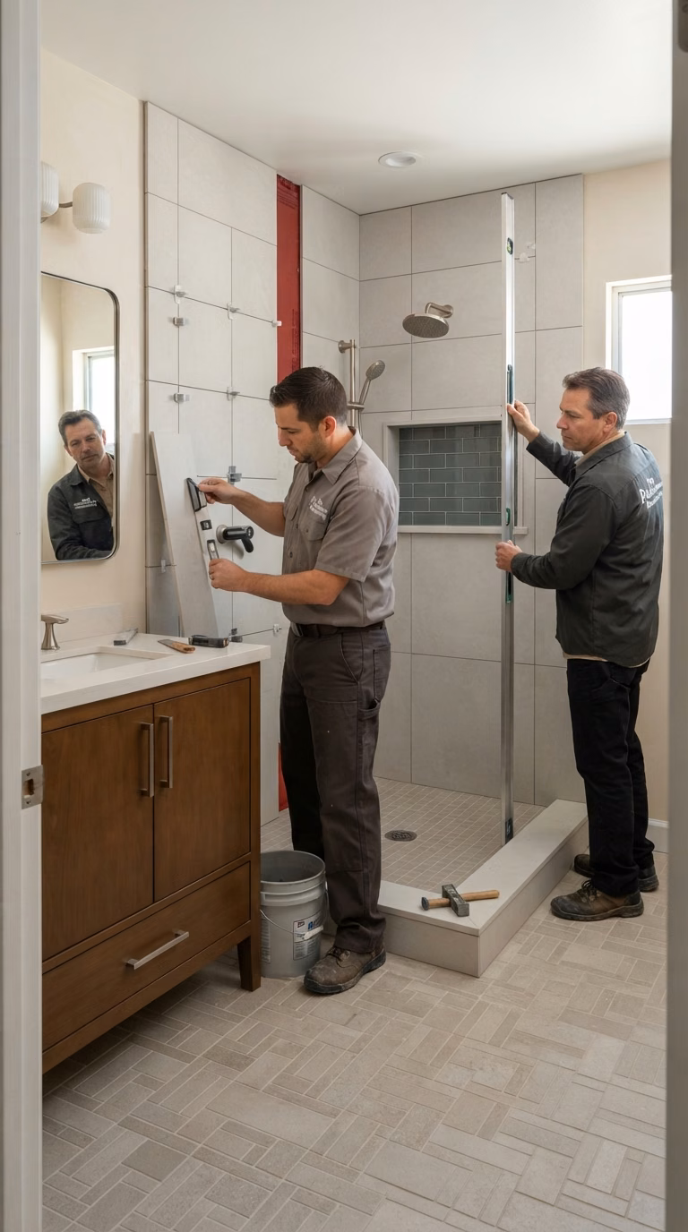 Shower Remodeling Craftsmanship in Orange County.