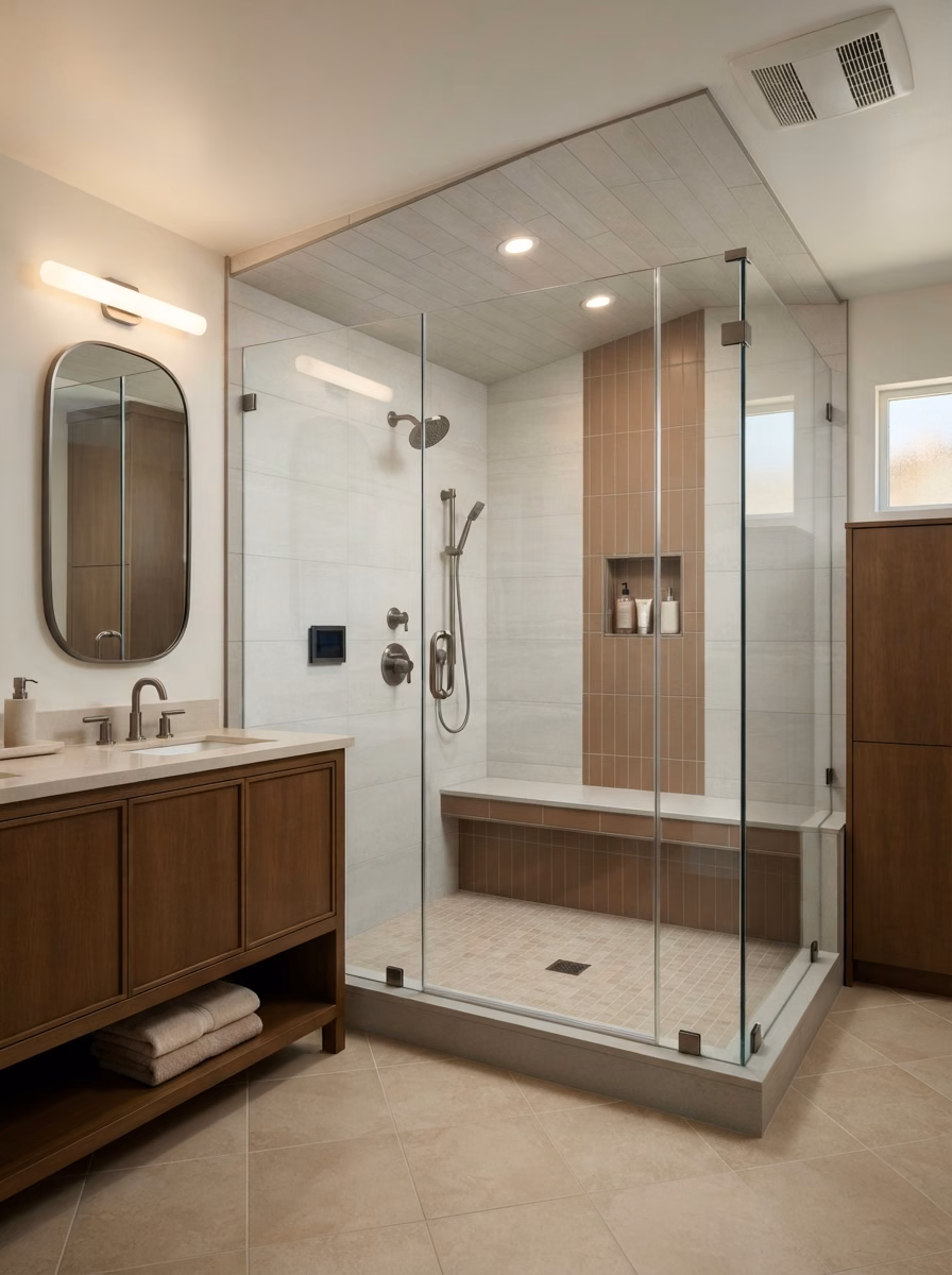 Steam Shower Build Anaheim in Orange County.