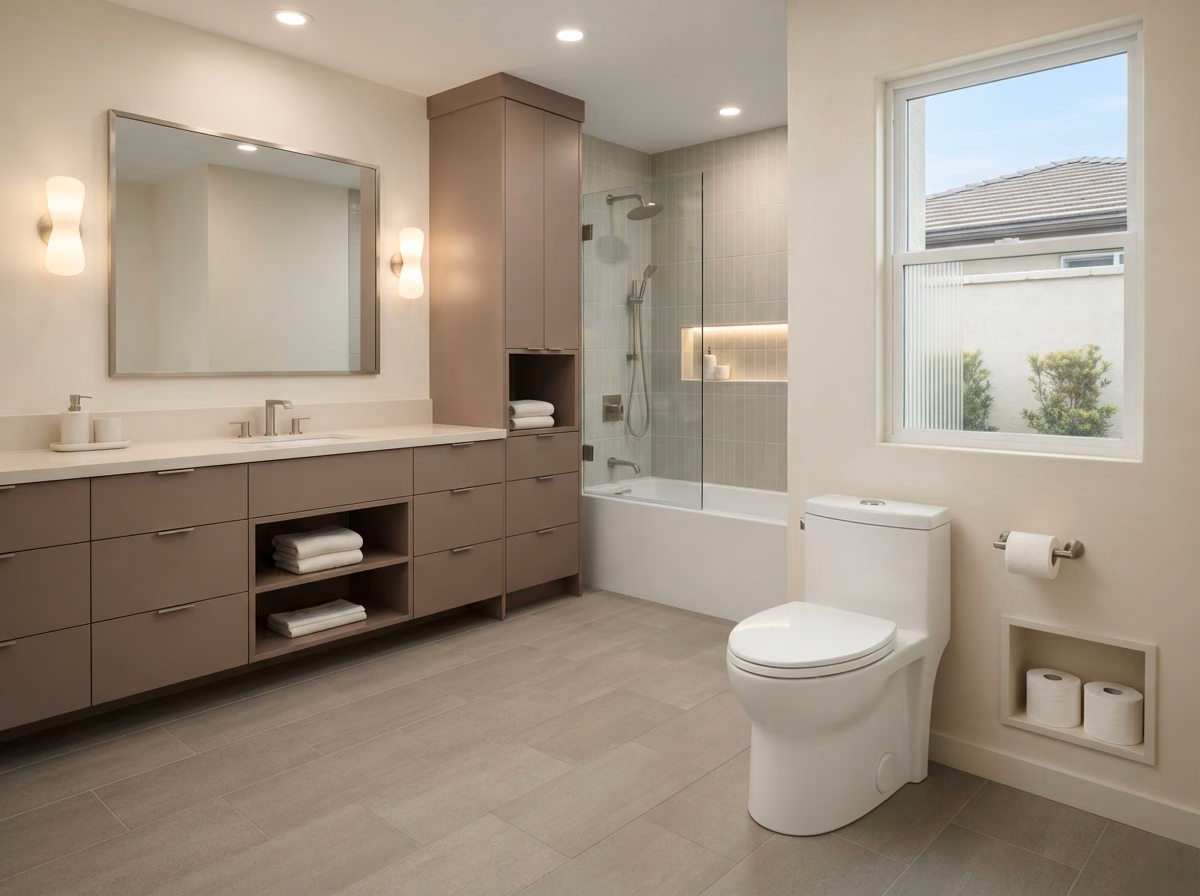 Low Flow Water Efficient Toilet in Orange County.