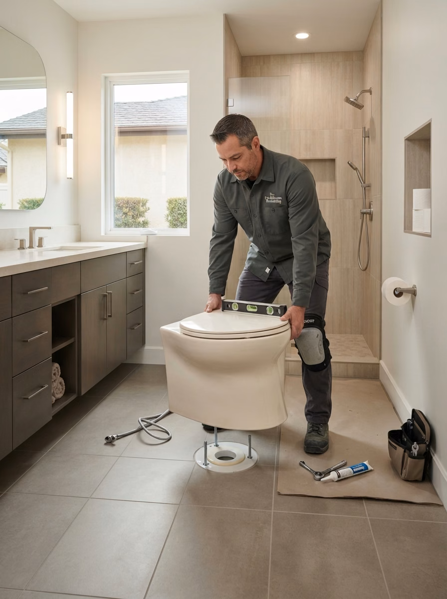 Set Seal New Toilet in Orange County.