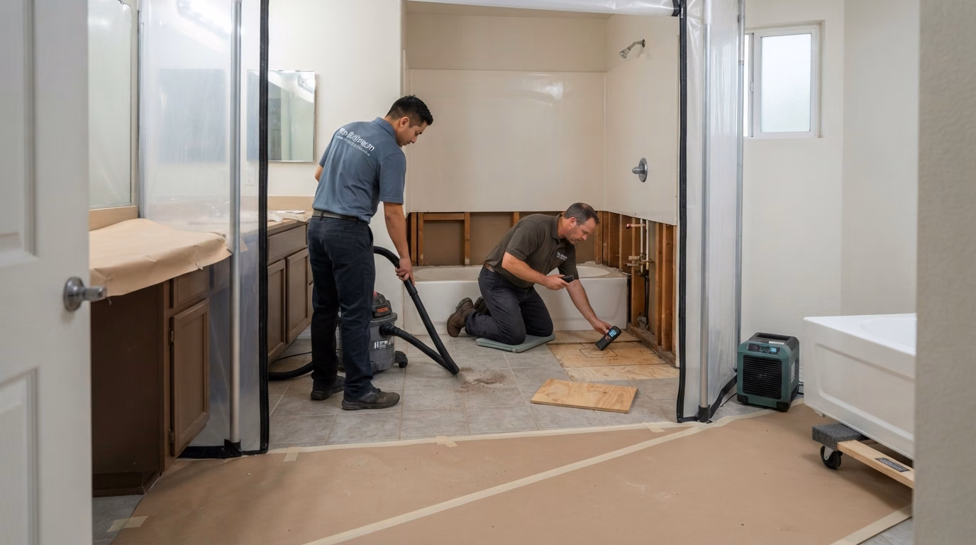 Demolition Prep Bathtub Process in Orange County.