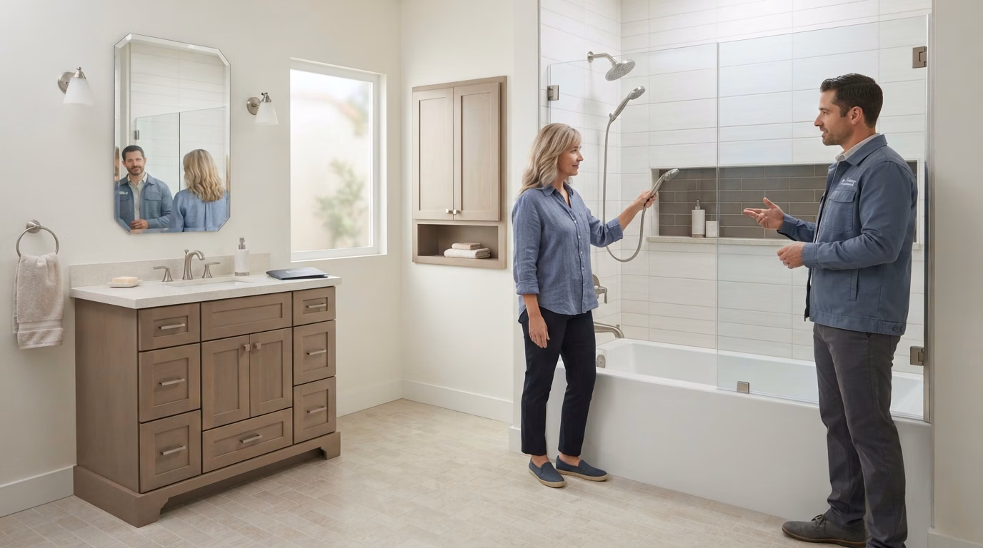Final Inspection Bathtub Process in Orange County.