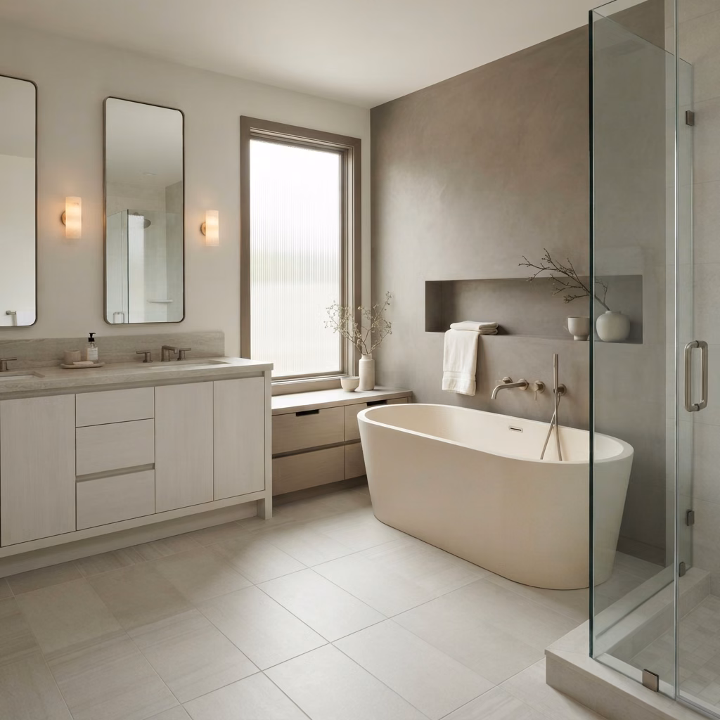 Freestanding Soaking Tub Newport Beach in Orange County.