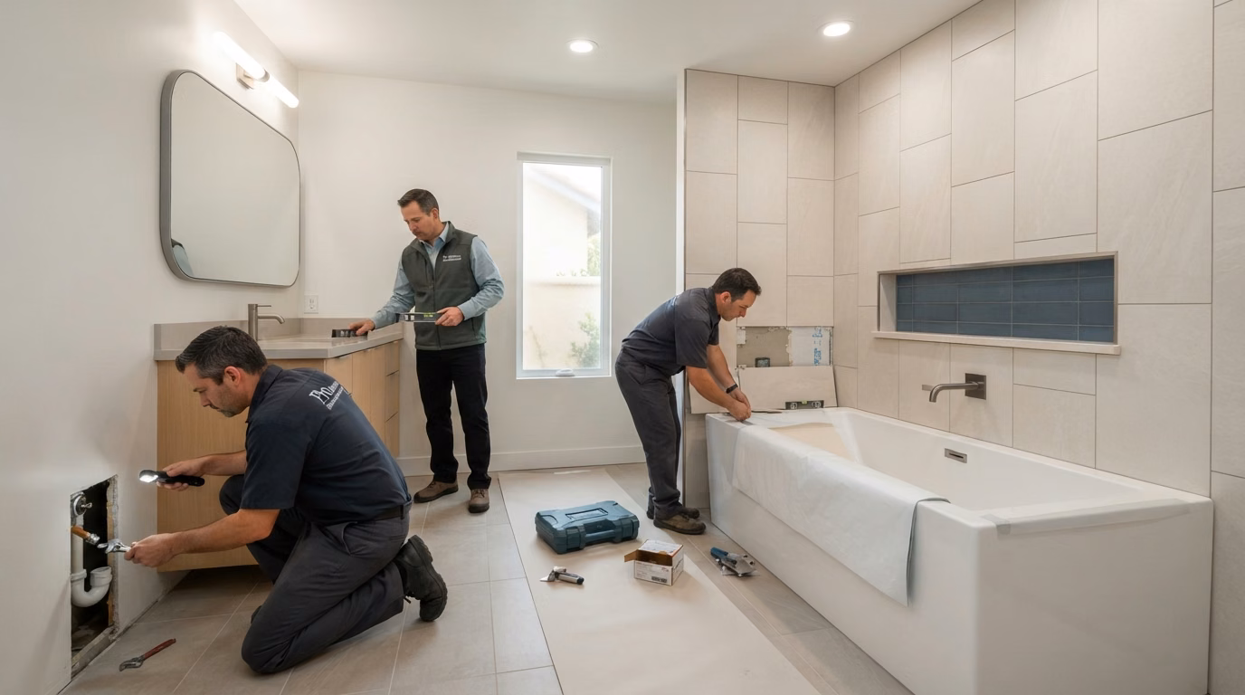 Tub Installation Process in Orange County.