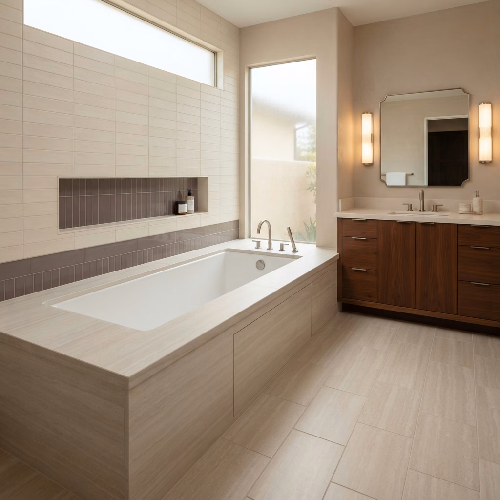 Drop in Deck Mounted Tub Shower to Tub Option in Orange County.