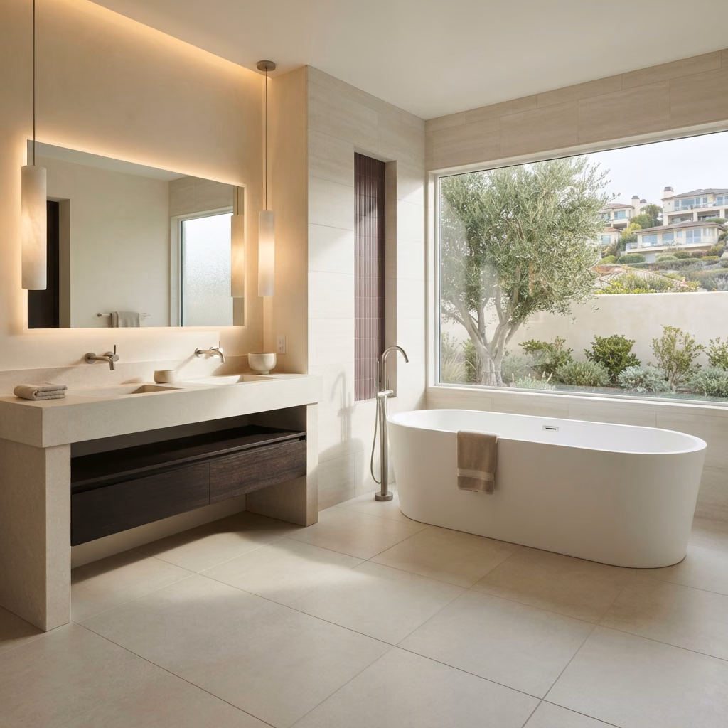Freestanding Tub from Shower Newport Beach in Orange County.