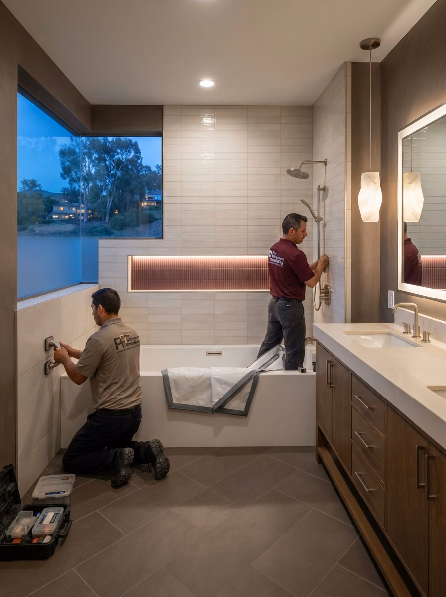 Shower to Tub Process Right in Orange County.