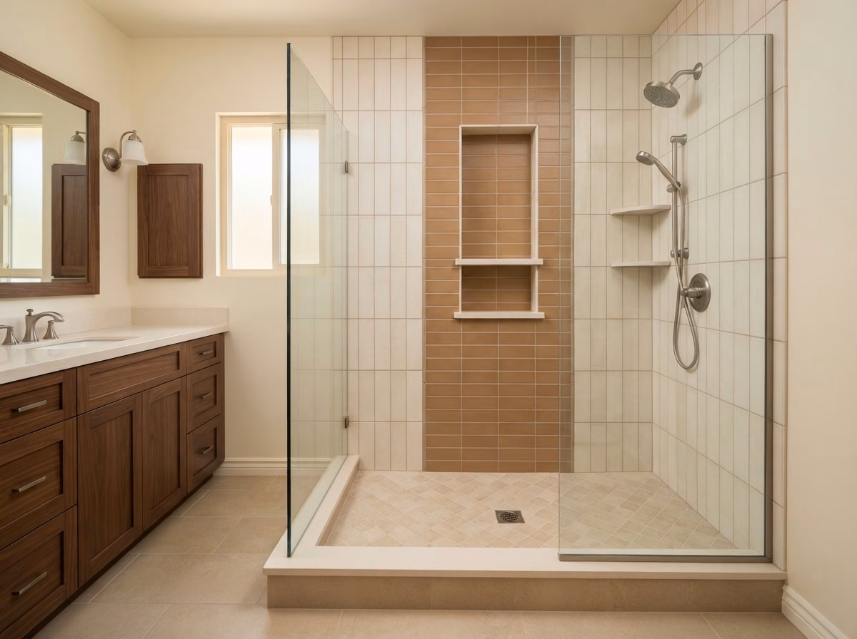 Tile Shower Surrounds in Orange County.