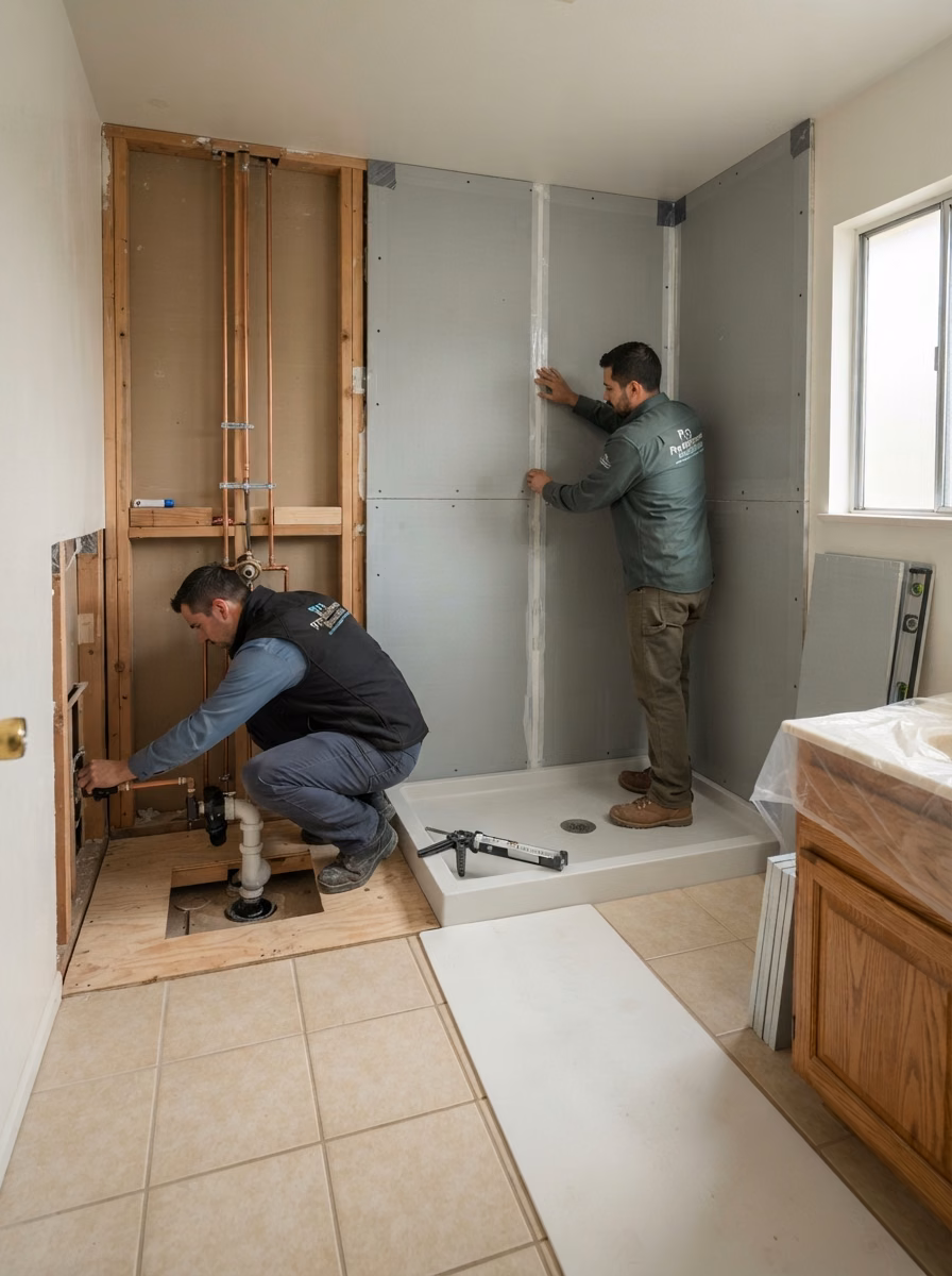 Tub to Shower Conversion Process in Orange County.