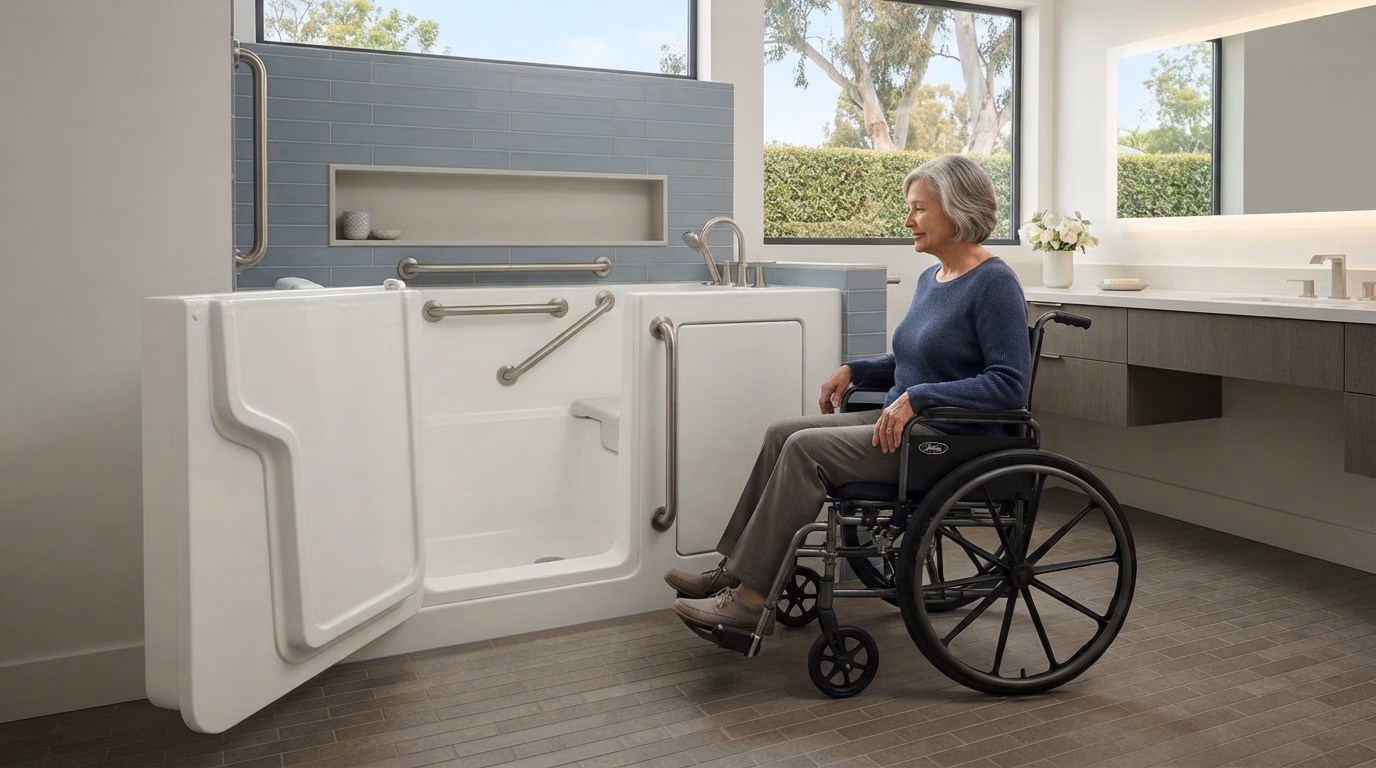 Wheelchair Accessible Walk in Tub in Orange County.