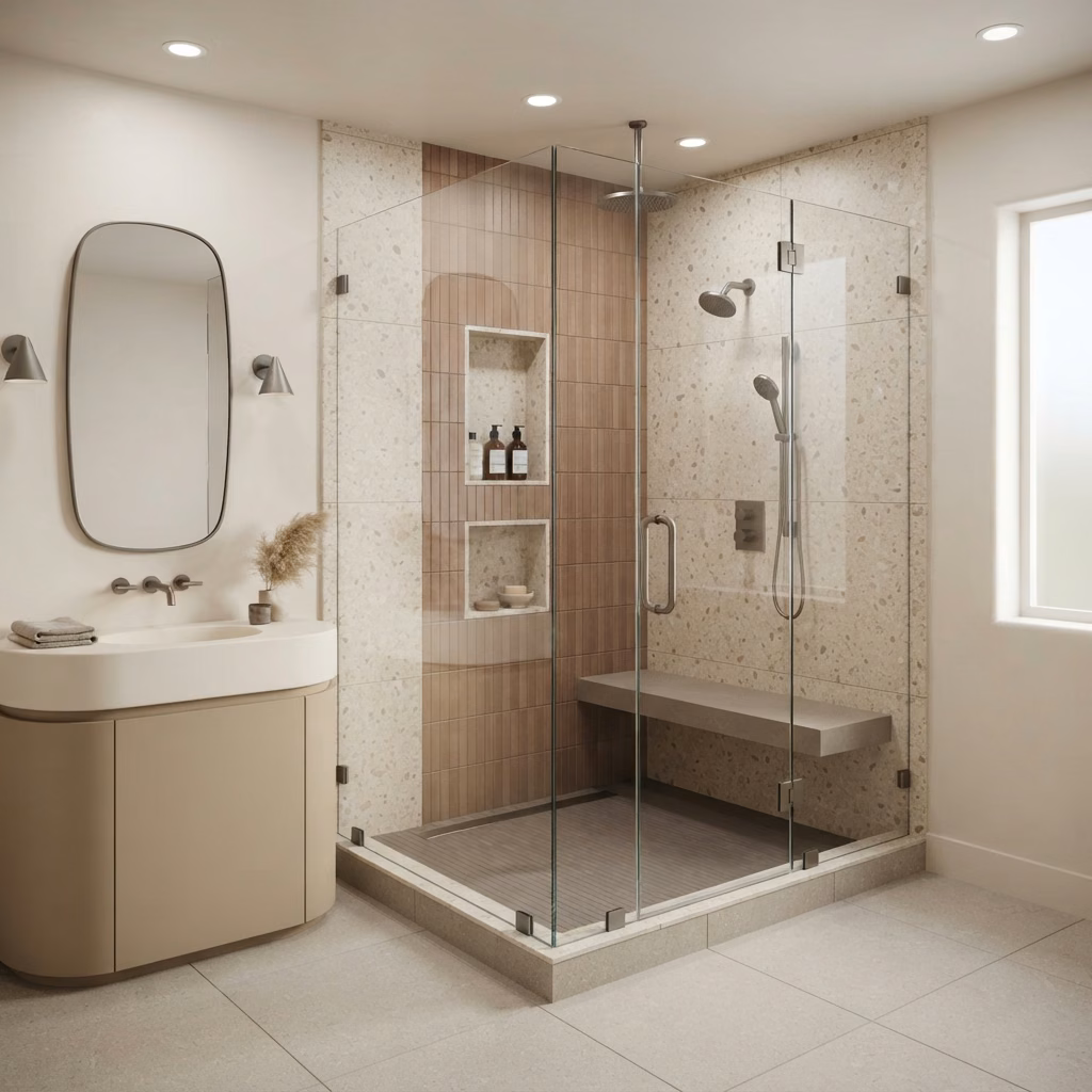 Shower remodeling service tile in Orange County.